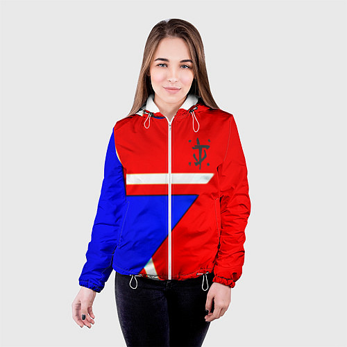 Женская куртка Doom star geometry / 3D-Белый – фото 4