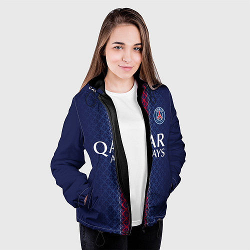 Женская куртка ПСЖ домашняя форма 25 26 / 3D-Черный – фото 3