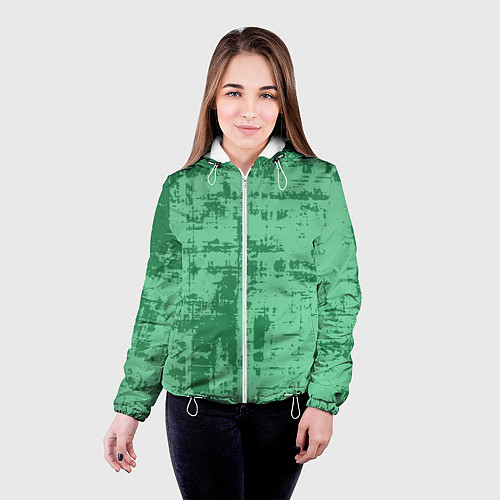 Женская куртка Текстура с потертостями / 3D-Белый – фото 4