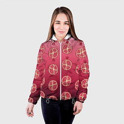 Куртка с капюшоном женская Сочные гранаты, цвет: 3D-белый — фото 2