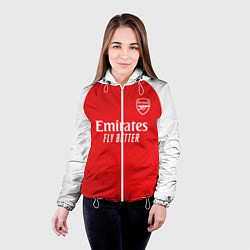 Куртка с капюшоном женская Арсенал Лондон домашняя форма 2025 2026, цвет: 3D-белый — фото 2