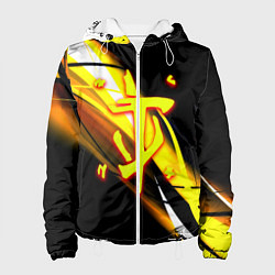 Куртка с капюшоном женская Doom геометрия из полос, цвет: 3D-белый