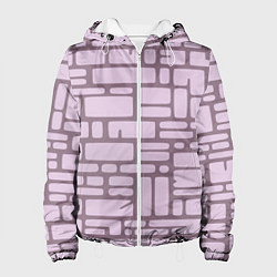 Куртка с капюшоном женская Кирпичная кладка, цвет: 3D-белый
