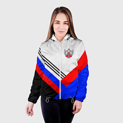 Куртка с капюшоном женская Федерация бокса - Россия, цвет: 3D-белый — фото 2