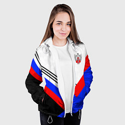 Куртка с капюшоном женская Федерация бокса - Россия, цвет: 3D-белый — фото 2