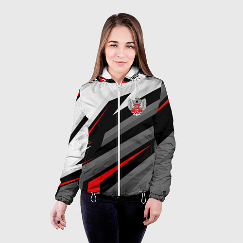 Женская куртка Федерация бокса - спортивный / 3D-Белый – фото 4
