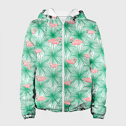Женская куртка Фламинго и тропики