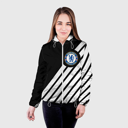 Женская куртка Chelsea geometry sport / 3D-Белый – фото 4