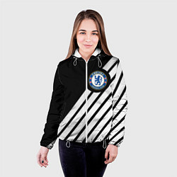 Куртка с капюшоном женская Chelsea geometry sport, цвет: 3D-белый — фото 2