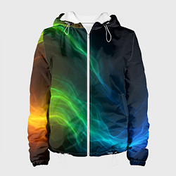 Женская куртка Разноцветный огонь абстракция