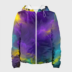 Куртка с капюшоном женская Смешение красок, цвет: 3D-белый