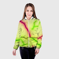 Куртка с капюшоном женская Multicolored lightning, цвет: 3D-белый — фото 2