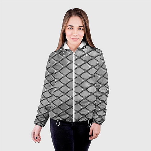 Женская куртка Стальная сетка / 3D-Белый – фото 4