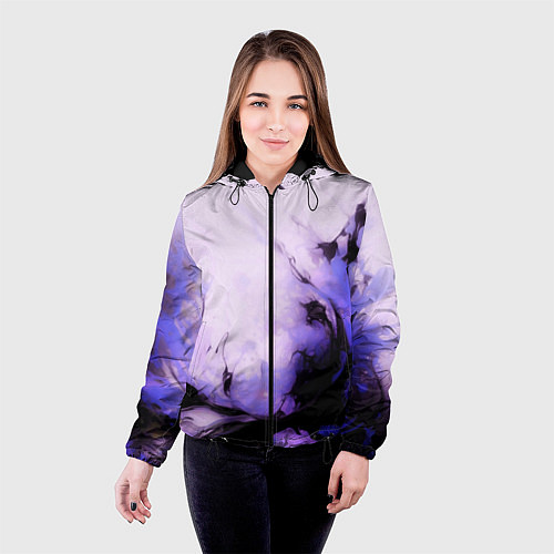 Женская куртка Взрывной индиго светлый / 3D-Черный – фото 4