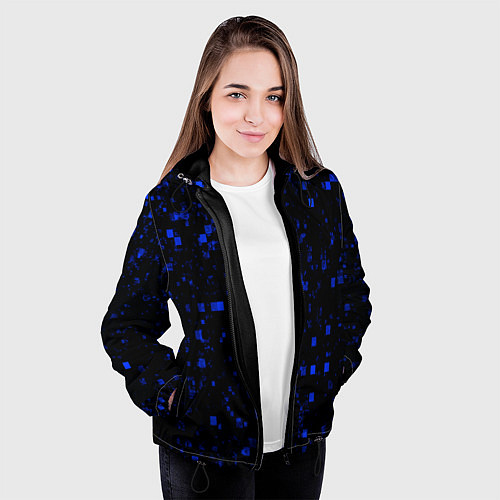 Женская куртка Color blue khaki / 3D-Черный – фото 3