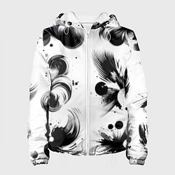Женская куртка Чёрно-белая абстракция нейроарт