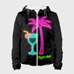 Куртка с капюшоном женская Night club, цвет: 3D-белый