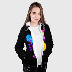 Куртка с капюшоном женская Night beach, цвет: 3D-белый — фото 2