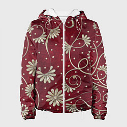Куртка с капюшоном женская Красный бархат, цвет: 3D-белый