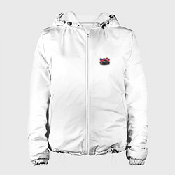 Куртка с капюшоном женская Mercedes amg, цвет: 3D-белый