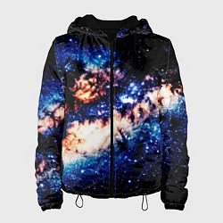 Куртка с капюшоном женская Бесконечный космос и туманность, цвет: 3D-черный