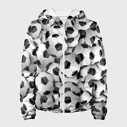 Куртка с капюшоном женская Игра в мяч, цвет: 3D-белый