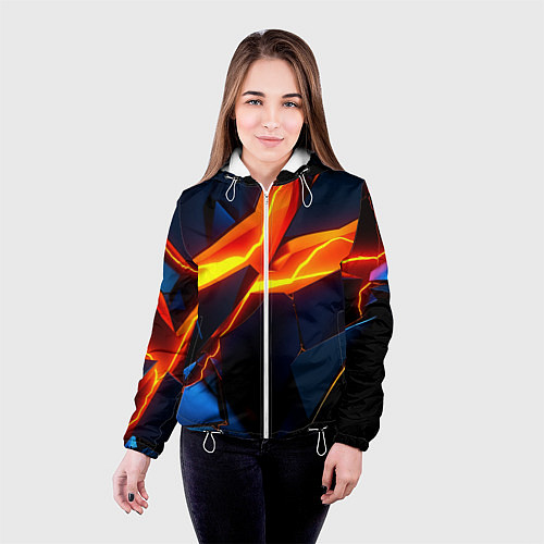 Женская куртка Plate fractures / 3D-Белый – фото 4