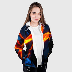 Куртка с капюшоном женская Plate fractures, цвет: 3D-белый — фото 2