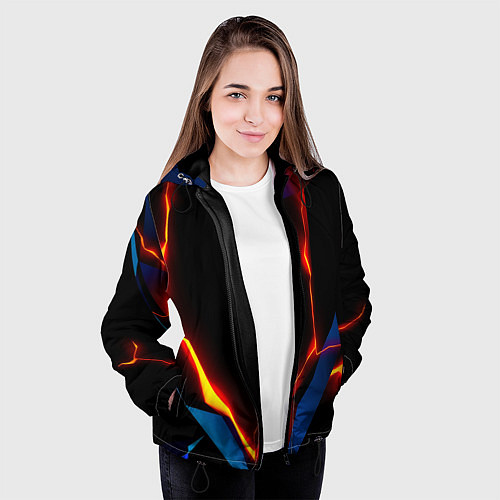 Женская куртка Neon orange glow / 3D-Черный – фото 3