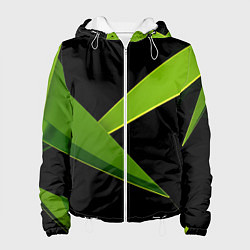 Куртка с капюшоном женская Geometric neon, цвет: 3D-белый