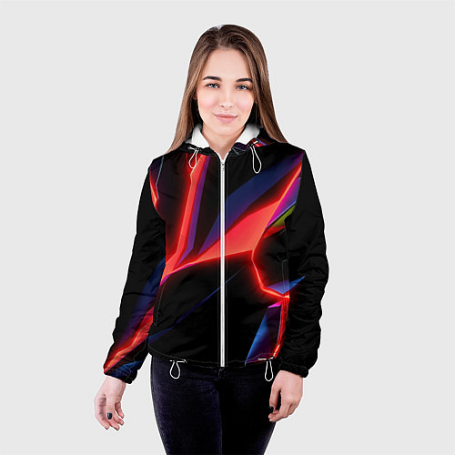 Женская куртка Neon red / 3D-Белый – фото 4