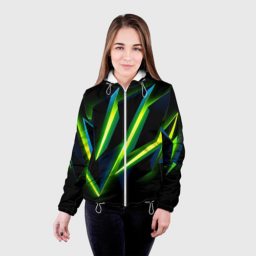 Женская куртка Geometric neon / 3D-Белый – фото 4
