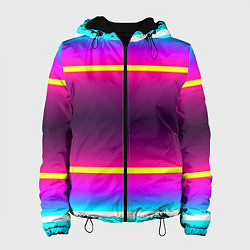 Куртка с капюшоном женская Color neon, цвет: 3D-черный