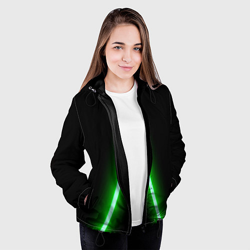 Женская куртка Color neon green / 3D-Черный – фото 3