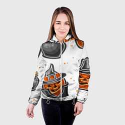 Куртка с капюшоном женская Candy halloween, цвет: 3D-белый — фото 2