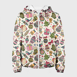 Женская куртка Новогодний паттерн