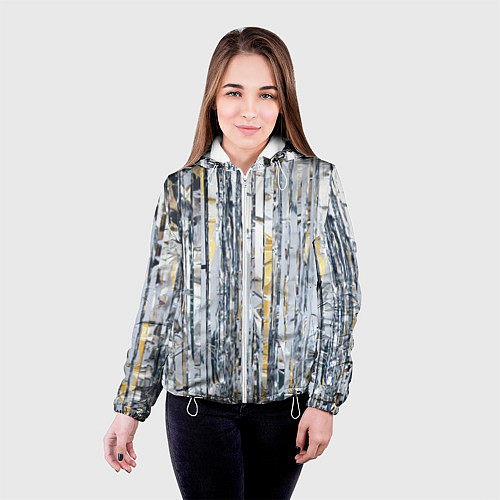 Женская куртка Новогодний дождик / 3D-Белый – фото 4