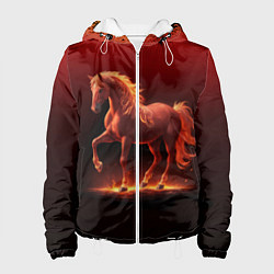 Женская куртка Узор с конем огнем