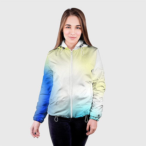 Женская куртка Color yellow blue white / 3D-Белый – фото 4