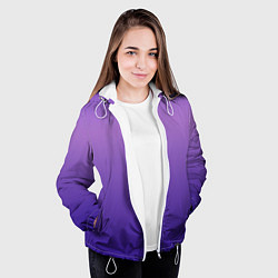 Куртка с капюшоном женская The color is purple, цвет: 3D-белый — фото 2