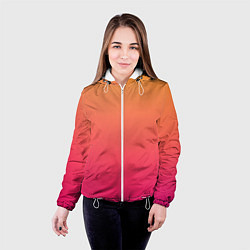 Куртка с капюшоном женская Color orange pink, цвет: 3D-белый — фото 2