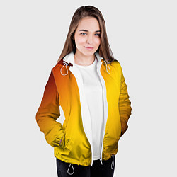 Куртка с капюшоном женская Color yellow red gradient, цвет: 3D-белый — фото 2