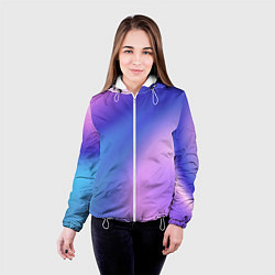 Куртка с капюшоном женская Color multicolored gradient, цвет: 3D-белый — фото 2