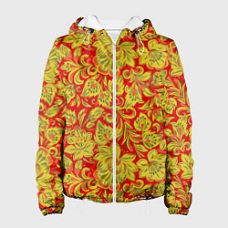 Куртка с капюшоном женская Хохлома, цвет: 3D-белый