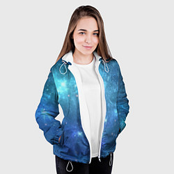 Куртка с капюшоном женская Космос, цвет: 3D-белый — фото 2