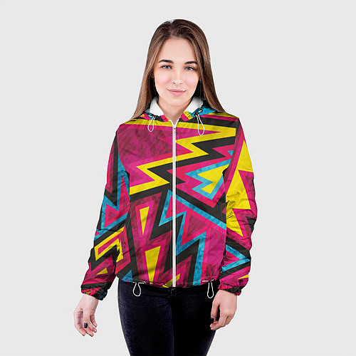 Женская куртка Геометрия / 3D-Белый – фото 4