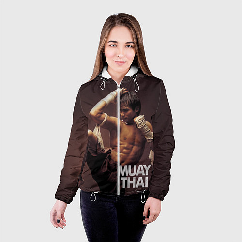 Женская куртка Муай тай боец / 3D-Белый – фото 4