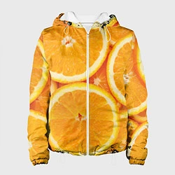Куртка с капюшоном женская Апельсин, цвет: 3D-белый