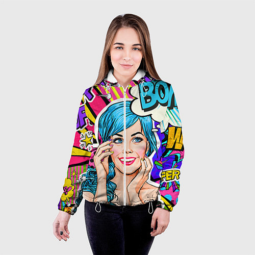 Женская куртка Pop art / 3D-Белый – фото 4