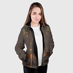 Куртка с капюшоном женская Шинель, цвет: 3D-черный — фото 2